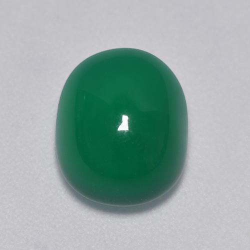 Ágata verde natural de 3,18 ct, corte óvalo, transparente