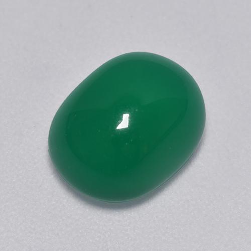 Ágata verde natural de 3,18 ct, corte óvalo, transparente