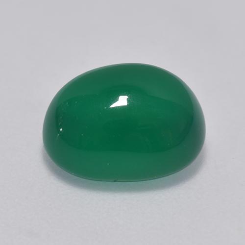 Ágata verde natural de 3,18 ct, corte óvalo, transparente