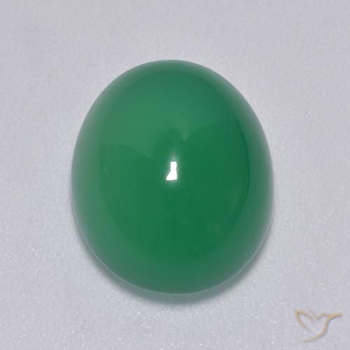 8.01ct Natural Verde medio Ágata, Ovalada, Translúcido
