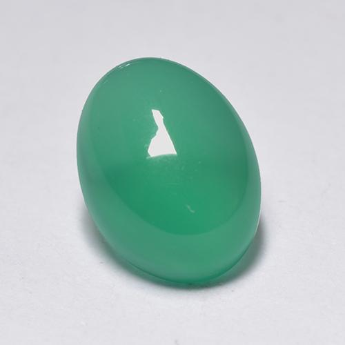 Ágata verde natural de 1,48 ct, corte óvalo, transparente