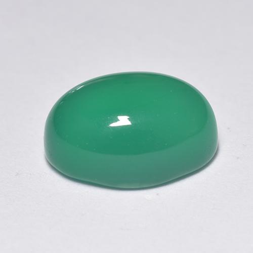 Ágata verde natural de 1,48 ct, corte óvalo, transparente