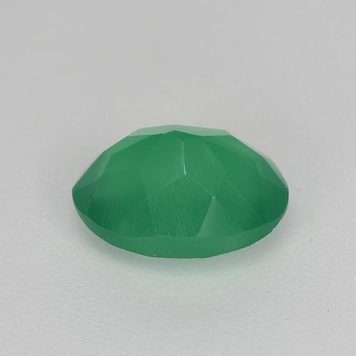 Ágata Verde trébol natural de 1.08 ct, Corte Óvalo, Translúcido