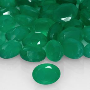 Gemas de ágata verde natural de 6,23 ct, corte óvalo, translúcido