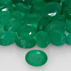 Gemas de ágata verde natural de 6,23 ct, corte óvalo, translúcido