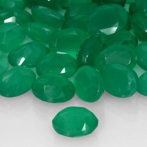 Gemas de ágata verde natural de 6,23 ct, corte óvalo, translúcido