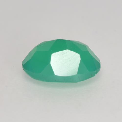 Ágata Verde claro natural de 1.09 ct, Corte Óvalo, Translúcido