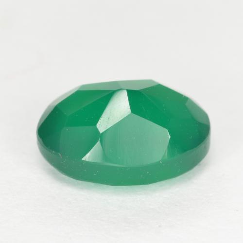Ágata verde natural de 1,32 ct, corte óvalo, translúcido