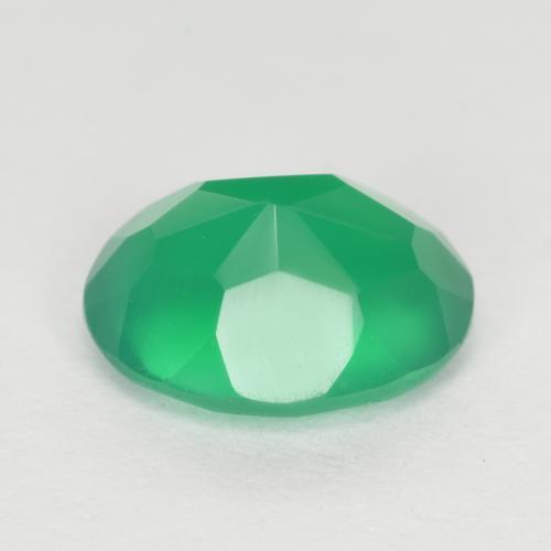 Ágata verde natural de 1,15 ct, corte óvalo, translúcido