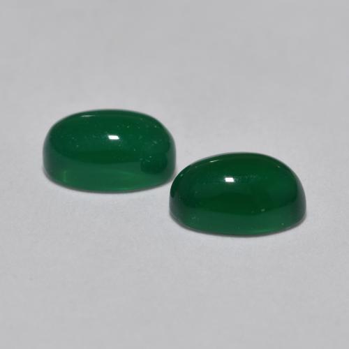 Gemas de Ágata Verde amarillento natural de 1.19 ct, Corte Óvalo, Translúcido