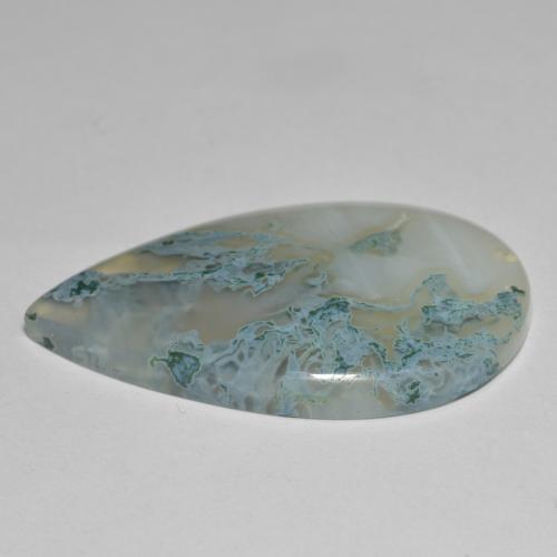 Ágata multicolor natural de 27,73 ct, en forma de pera, translúcido