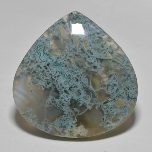 Ágata multicolor natural de 31,45 ct, en forma de pera, translúcido
