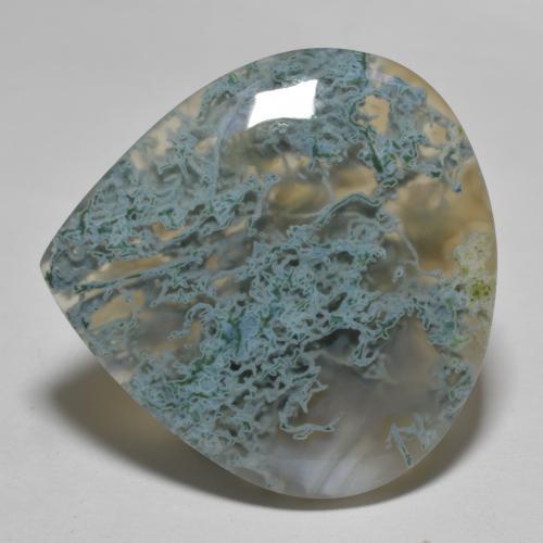 Ágata multicolor natural de 31,45 ct, en forma de pera, translúcido