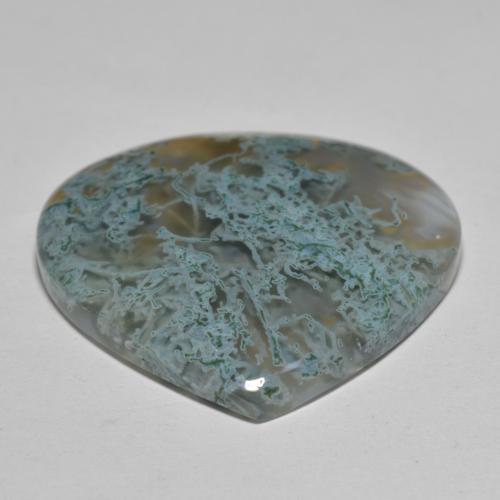 Ágata multicolor natural de 31,45 ct, en forma de pera, translúcido