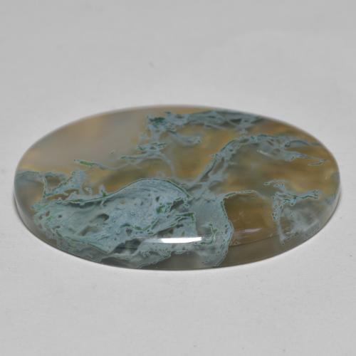Ágata multicolor natural de 30,79 ct, corte óvalo, translúcido