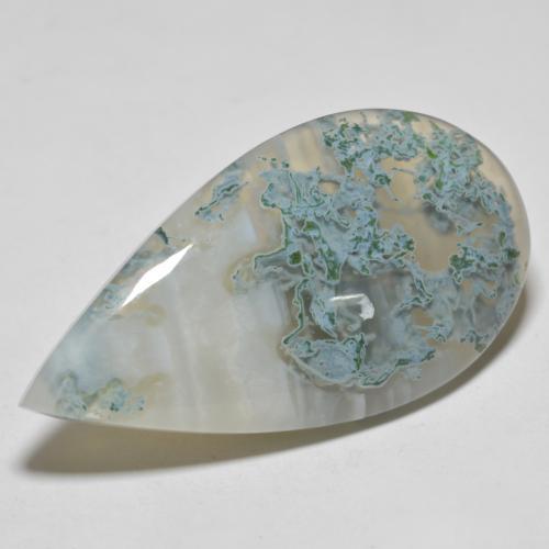 Ágata multicolor natural de 34,74 ct, en forma de pera, translúcido