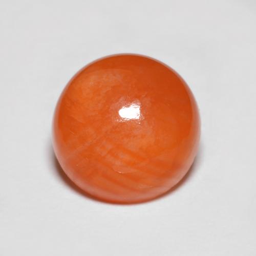 Ágata Rojo medio natural de 1.70 ct, Corte Redondo, Translúcido