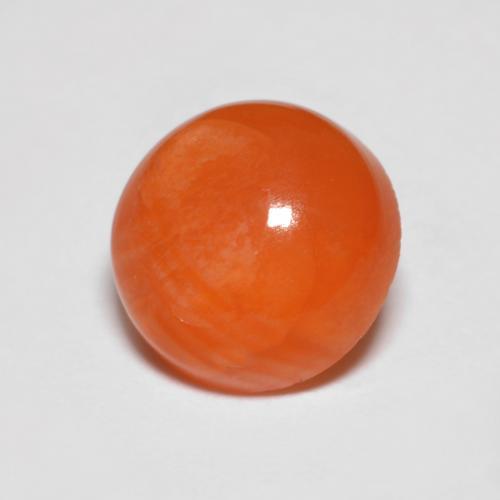 Ágata Rojo medio natural de 1.70 ct, Corte Redondo, Translúcido