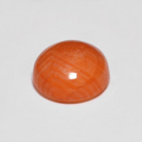 Ágata Rojo medio natural de 1.70 ct, Corte Redondo, Translúcido