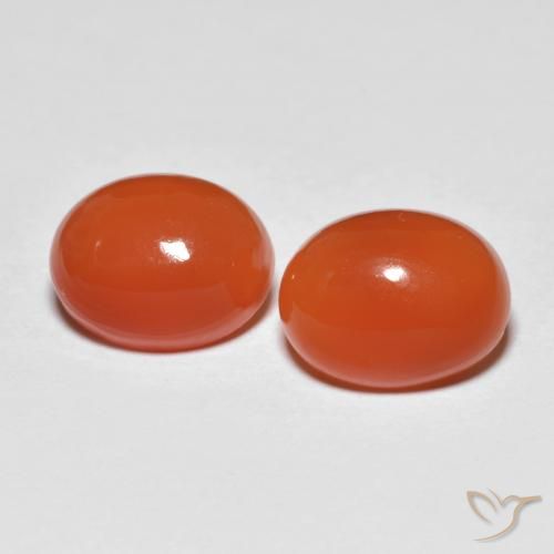 2.41ctw Natural Rojo medio Ágata, Ovalada, Transparente