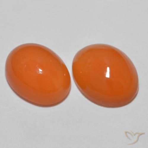 2.58ctw Natural Naranja claro Ágata, Ovalada, Translúcido
