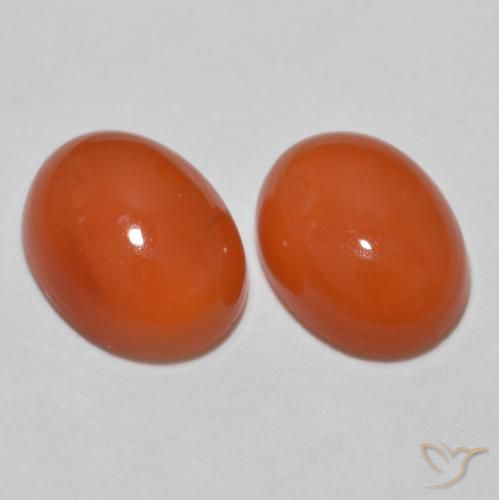 2.30ctw Natural Naranja medio Ágata, Ovalada, Translúcido
