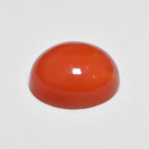 Ágata Ámbar naranja natural de 2.05 ct, Corte Óvalo, Translúcido