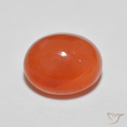2.22ct Natural Naranja medio Ágata, Ovalada, Opaco