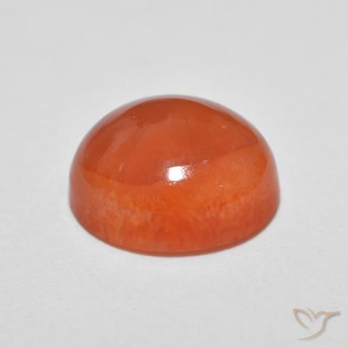 Ágata Naranja medio natural de 2.22 ct, Ovalada, Opaco