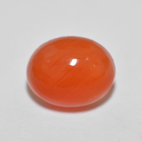 Ágata Naranja medio natural de 2.04 ct, Corte Óvalo, Translúcido