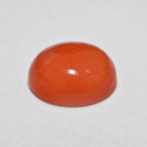 Ágata Naranja medio natural de 2.04 ct, Corte Óvalo, Translúcido