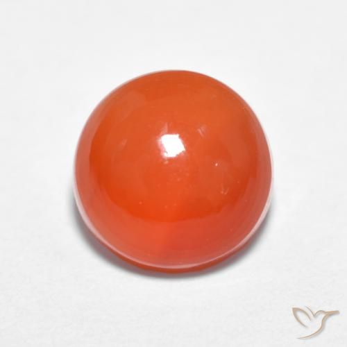 1.84ct Natural Naranja medio Ágata, Redondo, Translúcido