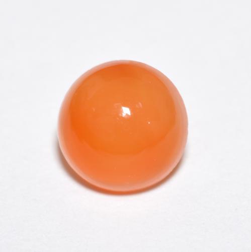 Ágata naranja natural de 1,16 ct, corte redondo, translúcido