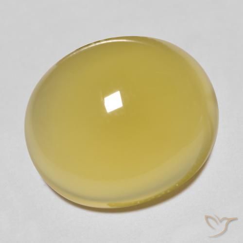 Ágata Dorado claro natural de 8.00 ct, Ovalada, Transparente