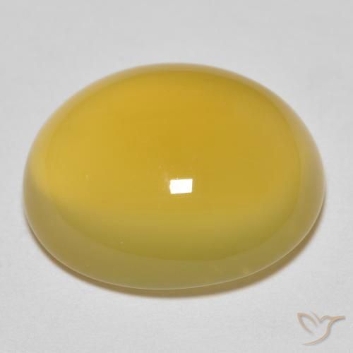 Ágata Dorado claro natural de 8.00 ct, Ovalada, Transparente