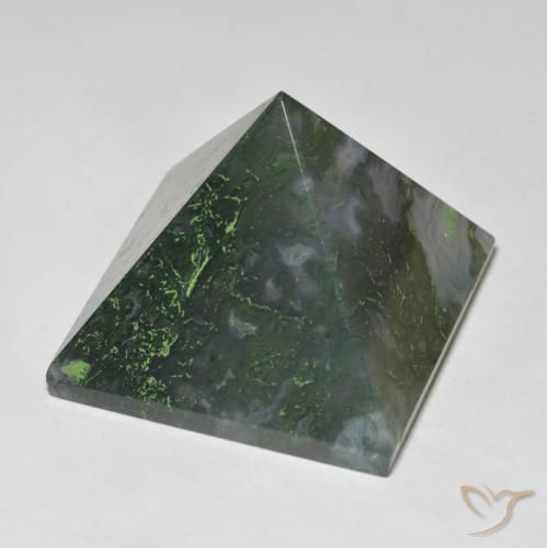 Ágata Verde medio natural de 98.71 ct, Cuadrado, Opaco