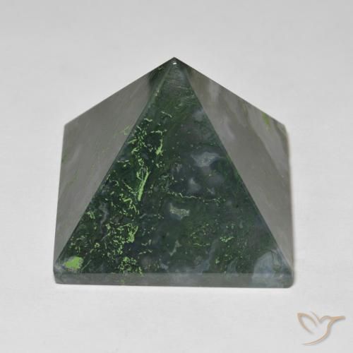 Ágata Verde medio natural de 98.71 ct, Cuadrado, Opaco