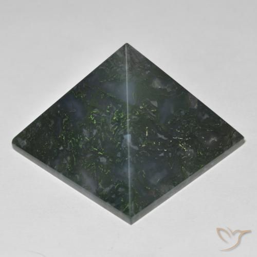 Ágata Verde medio natural de 89.63 ct, Cuadrado, Opaco
