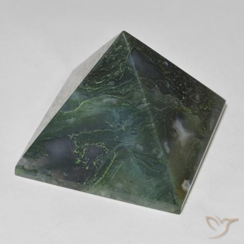 Ágata Verde medio natural de 118.72 ct, Cuadrado, Opaco