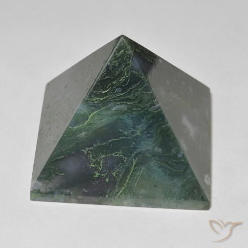 Ágata Verde medio natural de 118.72 ct, Cuadrado, Opaco