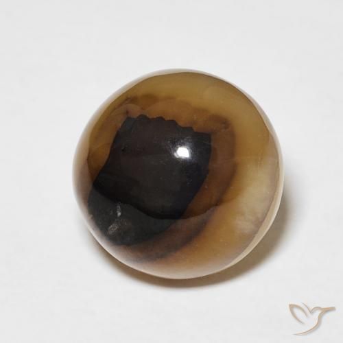 Ágata Multicolor natural de 6.25 ct, Redondo, Translúcido
