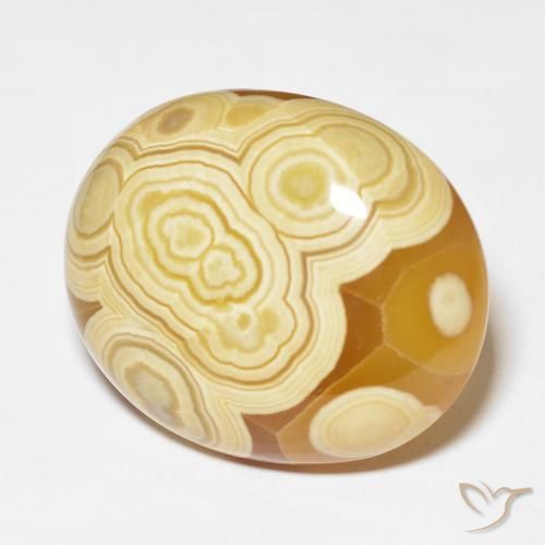 Ágata Multicolor natural de 38.35 ct, Ovalada, Opaco