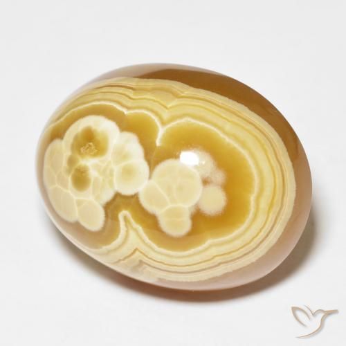 Ágata Multicolor natural de 42.02 ct, Ovalada, Opaco