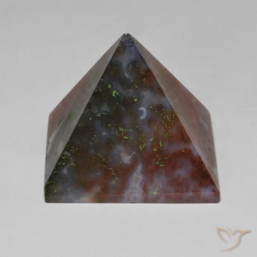105.43ct Natural Verde y rojo Ágata, Cuadrado, Opaco