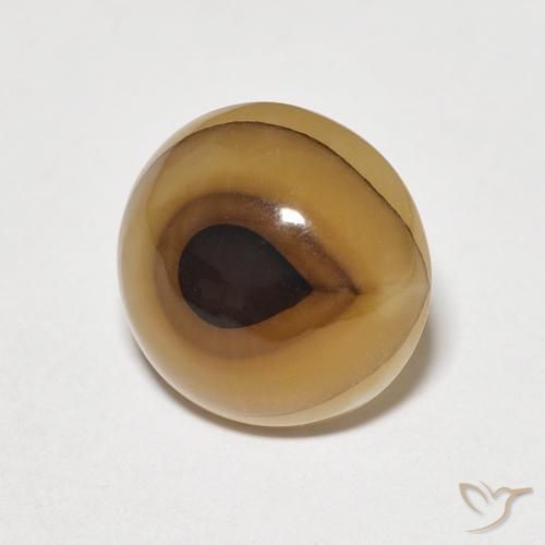 Ágata Multicolor natural de 5.07 ct, Redondo, Translúcido