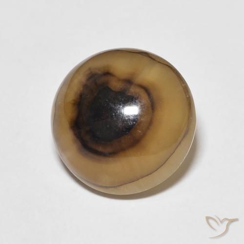 Ágata Multicolor natural de 8.00 ct, Redondo, Translúcido