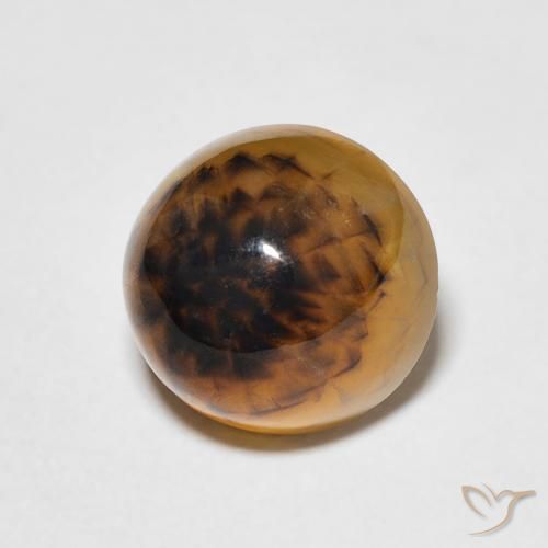 Ágata Multicolor natural de 4.35 ct, Redondo, Translúcido