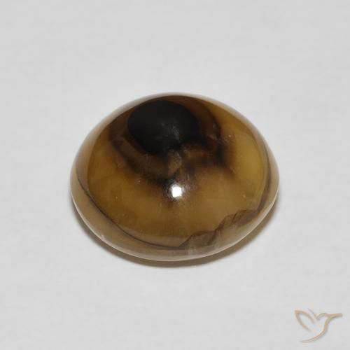 Ágata Multicolor natural de 7.04 ct, Redondo, Translúcido