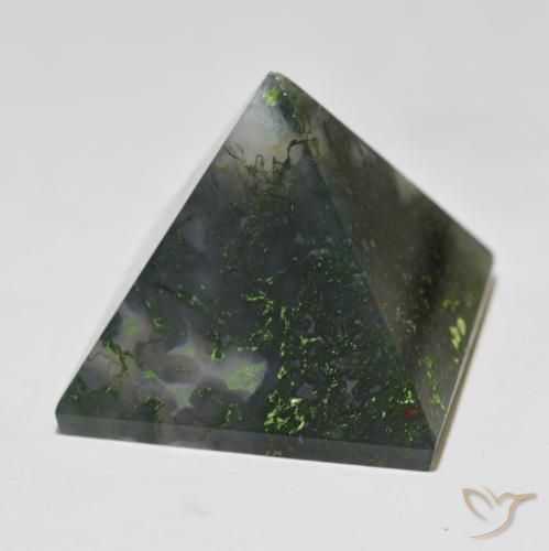 Ágata Verde medio natural de 97.43 ct, Cuadrado, Opaco
