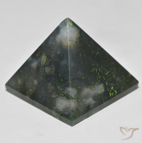Ágata Verde medio natural de 97.43 ct, Cuadrado, Opaco